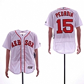Red Sox 15 Dustin Pedroia White Flexbase Jersey Dzhi,baseball caps,new era cap wholesale,wholesale hats